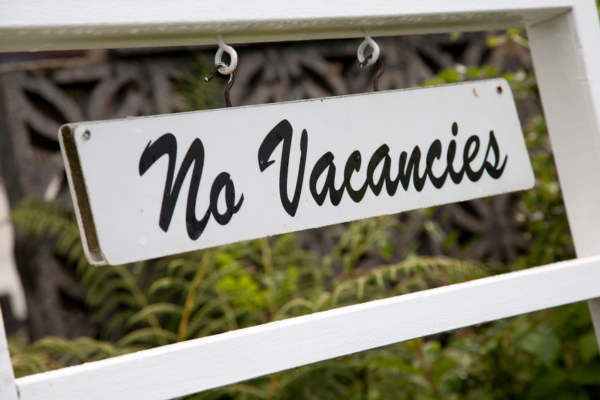 no vacancies real estate sign 